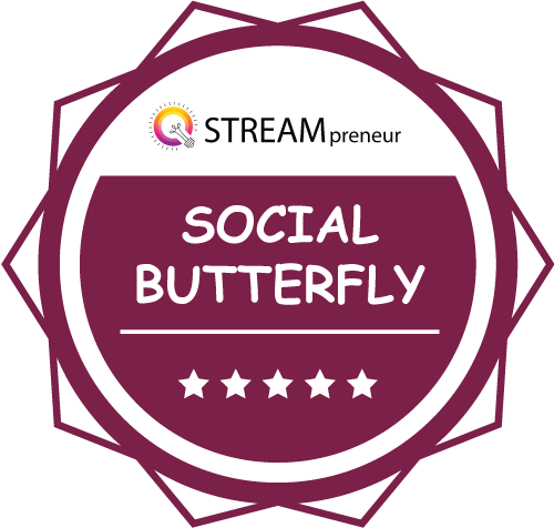 SOCIAL-BUTTERFLY badge